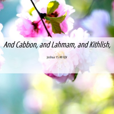 Picture 06 - Joshua 15:40 KJV - And Cabbon, and Lahmam, and - Bible Verse Picture