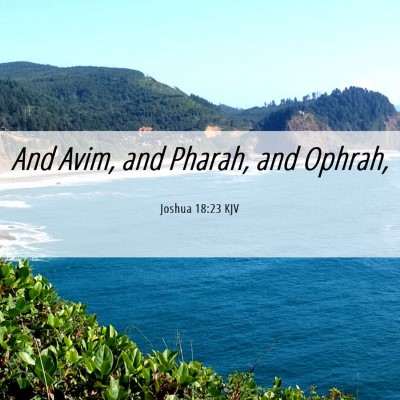 Picture 06 - Joshua 18:23 KJV - And Avim, and Pharah, and - Bible Verse Picture