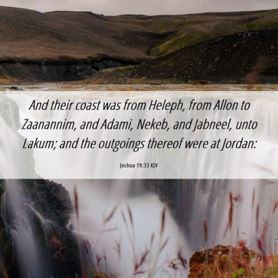 Picture 06 - Joshua 19:33 KJV - And their coast was from Heleph, from Allon to - Bible Verse Picture
