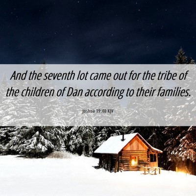 Picture 06 - Joshua 19:40 KJV - And the seventh lot came out for the tribe of the - Bible Verse Picture