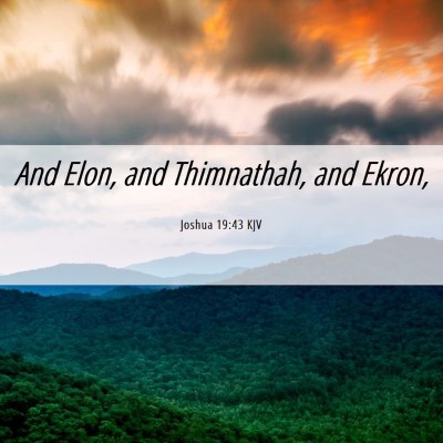 Picture 06 - Joshua 19:43 KJV - And Elon, and Thimnathah, and - Bible Verse Picture