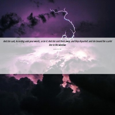 Picture 06 - Joshua 2:21 KJV - And she said, According unto your words, so be - Bible Verse Picture