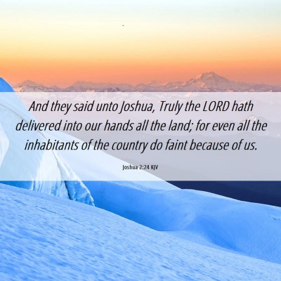 Picture 06 - Joshua 2:24 KJV - And they said unto Joshua, Truly the LORD hath - Bible Verse Picture