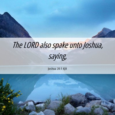 Picture 06 - Joshua 20:1 KJV - The LORD also spake unto Joshua, - Bible Verse Picture