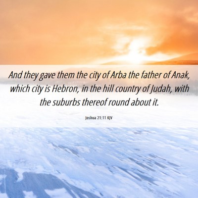 Picture 06 - Joshua 21:11 KJV - And they gave them the city of Arba the father of - Bible Verse Picture