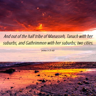Picture 06 - Joshua 21:25 KJV - And out of the half tribe of Manasseh, Tanach - Bible Verse Picture
