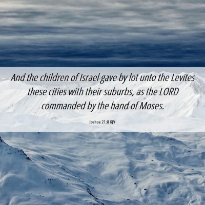 Picture 06 - Joshua 21:8 KJV - And the children of Israel gave by lot unto the - Bible Verse Picture