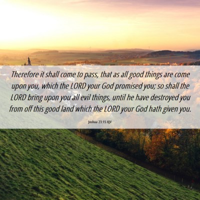 Picture 06 - Joshua 23:15 KJV - Therefore it shall come to pass, that as all good - Bible Verse Picture