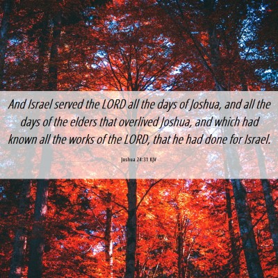 Picture 06 - Joshua 24:31 KJV - And Israel served the LORD all the days of - Bible Verse Picture