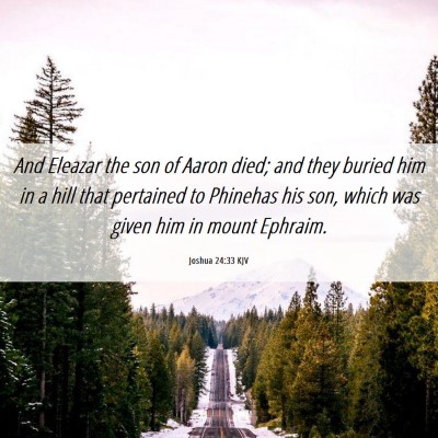 Picture 06 - Joshua 24:33 KJV - And Eleazar the son of Aaron died; and they - Bible Verse Picture