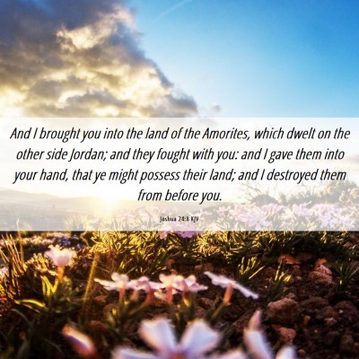 Picture 06 - Joshua 24:8 KJV - And I brought you into the land of the Amorites, - Bible Verse Picture