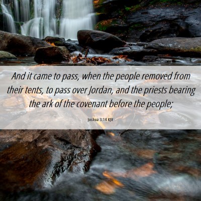 Picture 06 - Joshua 3:14 KJV - And it came to pass, when the people removed from - Bible Verse Picture