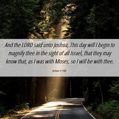 Picture 06 - Joshua 3:7 KJV - And the LORD said unto Joshua, This day will I - Bible Verse Picture