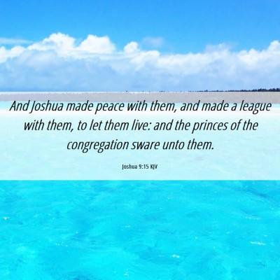 Picture 06 - Joshua 9:15 KJV - And Joshua made peace with them, and made a - Bible Verse Picture