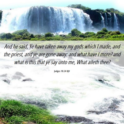 Picture 06 - Judges 18:24 KJV - And he said, Ye have taken away my gods which I - Bible Verse Picture