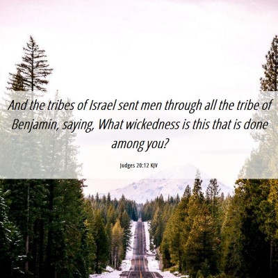 Picture 06 - Judges 20:12 KJV - And the tribes of Israel sent men through all the - Bible Verse Picture