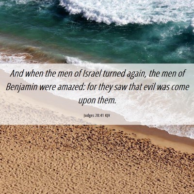 Picture 06 - Judges 20:41 KJV - And when the men of Israel turned again, the men - Bible Verse Picture