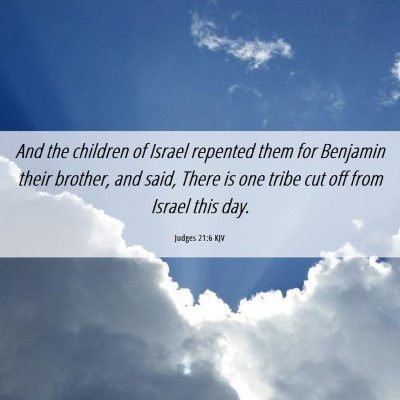 Picture 06 - Judges 21:6 KJV - And the children of Israel repented them for - Bible Verse Picture