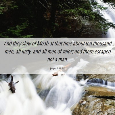 Picture 06 - Judges 3:29 KJV - And they slew of Moab at that time about ten - Bible Verse Picture