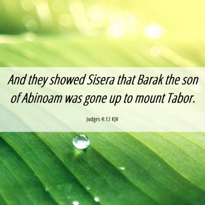 Picture 06 - Judges 4:12 KJV - And they showed Sisera that Barak the son of - Bible Verse Picture