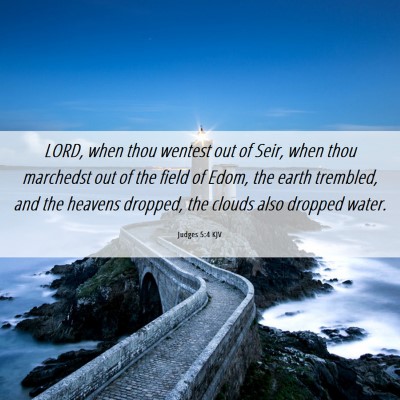 Picture 06 - Judges 5:4 KJV - LORD, when thou wentest out of Seir, when thou - Bible Verse Picture