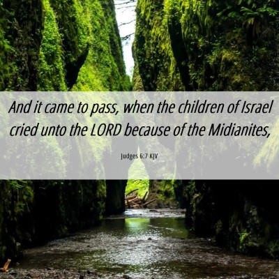 Picture 06 - Judges 6:7 KJV - And it came to pass, when the children of Israel - Bible Verse Picture