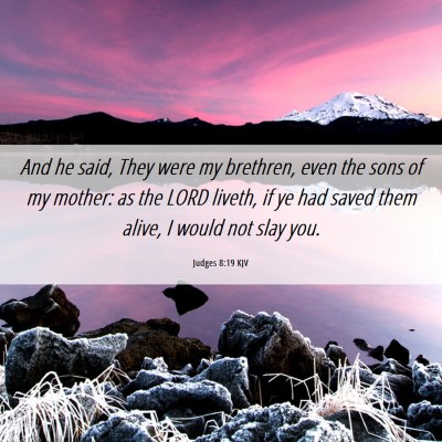 Picture 06 - Judges 8:19 KJV - And he said, They were my brethren, even the sons - Bible Verse Picture