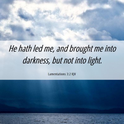 Picture 06 - Lamentations 3:2 KJV - He hath led me, and brought me into darkness, but - Bible Verse Picture