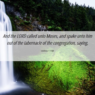 Picture 06 - Leviticus 1:1 KJV - And the LORD called unto Moses, and spake unto - Bible Verse Picture
