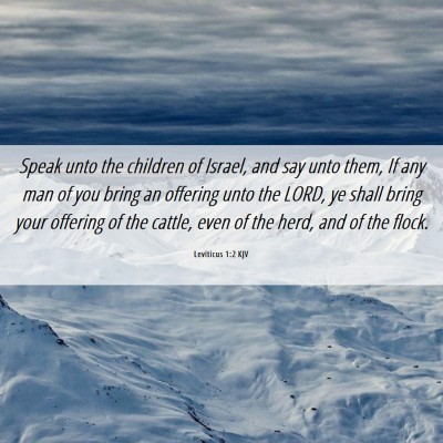 Picture 06 - Leviticus 1:2 KJV - Speak unto the children of Israel, and say unto - Bible Verse Picture