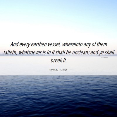 Picture 06 - Leviticus 11:33 KJV - And every earthen vessel, whereinto any of them - Bible Verse Picture