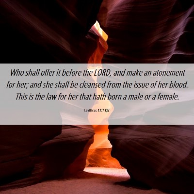 Picture 06 - Leviticus 12:7 KJV - Who shall offer it before the LORD, and make an - Bible Verse Picture
