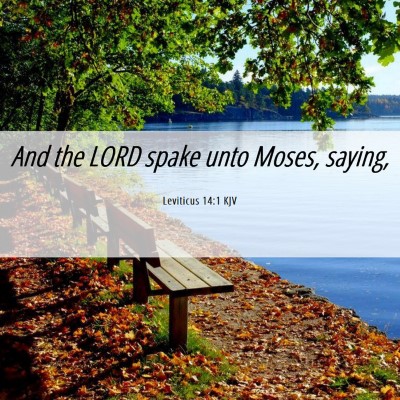 Picture 06 - Leviticus 14:1 KJV - And the LORD spake unto Moses, - Bible Verse Picture
