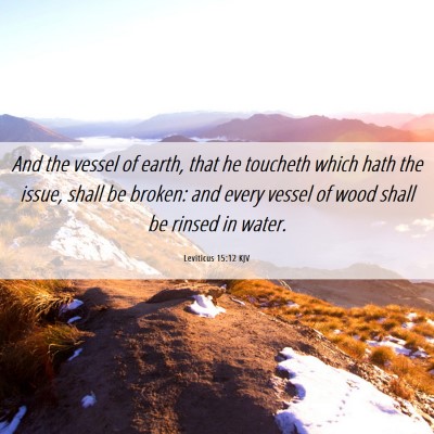 Picture 06 - Leviticus 15:12 KJV - And the vessel of earth, that he toucheth which - Bible Verse Picture