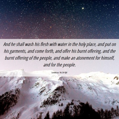 Picture 06 - Leviticus 16:24 KJV - And he shall wash his flesh with water in the - Bible Verse Picture