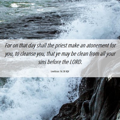 Picture 06 - Leviticus 16:30 KJV - For on that day shall the priest make an - Bible Verse Picture