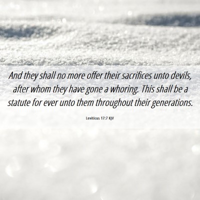 Picture 06 - Leviticus 17:7 KJV - And they shall no more offer their sacrifices - Bible Verse Picture