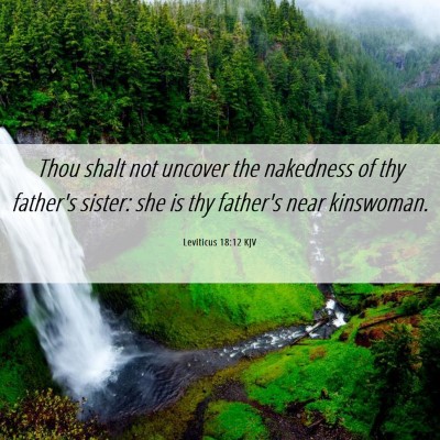 Picture 06 - Leviticus 18:12 KJV - Thou shalt not uncover the nakedness of thy - Bible Verse Picture
