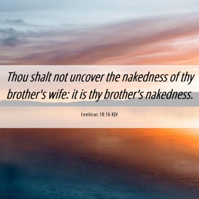Picture 06 - Leviticus 18:16 KJV - Thou shalt not uncover the nakedness of thy - Bible Verse Picture