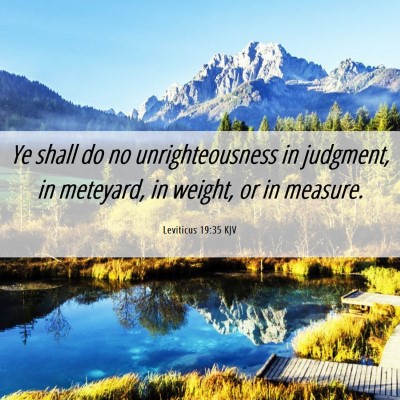 Picture 06 - Leviticus 19:35 KJV - Ye shall do no unrighteousness in judgment, in - Bible Verse Picture