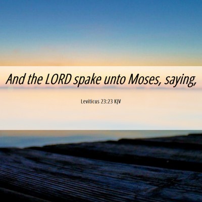 Picture 06 - Leviticus 23:23 KJV - And the LORD spake unto Moses, - Bible Verse Picture