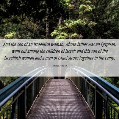 Picture 06 - Leviticus 24:10 KJV - And the son of an Israelitish woman, whose father - Bible Verse Picture