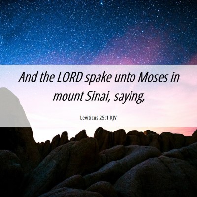 Picture 06 - Leviticus 25:1 KJV - And the LORD spake unto Moses in mount Sinai, - Bible Verse Picture