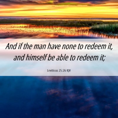 Picture 06 - Leviticus 25:26 KJV - And if the man have none to redeem it, and - Bible Verse Picture