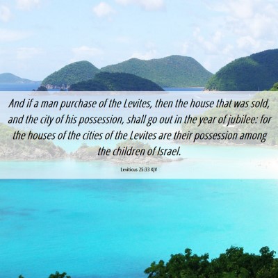 Picture 06 - Leviticus 25:33 KJV - And if a man purchase of the Levites, then the - Bible Verse Picture