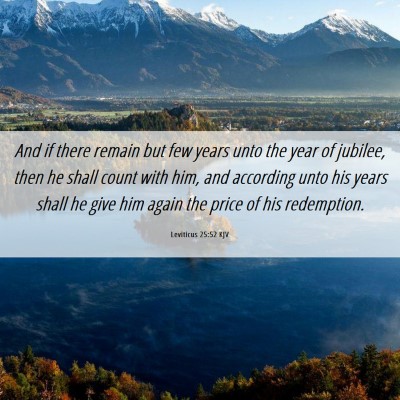 Picture 06 - Leviticus 25:52 KJV - And if there remain but few years unto the year - Bible Verse Picture