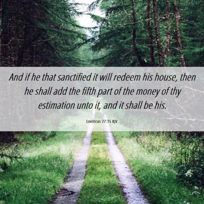 Picture 06 - Leviticus 27:15 KJV - And if he that sanctified it will redeem his - Bible Verse Picture