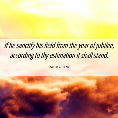 Picture 06 - Leviticus 27:17 KJV - If he sanctify his field from the year of - Bible Verse Picture