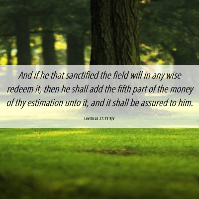 Picture 06 - Leviticus 27:19 KJV - And if he that sanctified the field will in any - Bible Verse Picture
