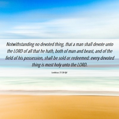 Picture 06 - Leviticus 27:28 KJV - Notwithstanding no devoted thing, that a man - Bible Verse Picture